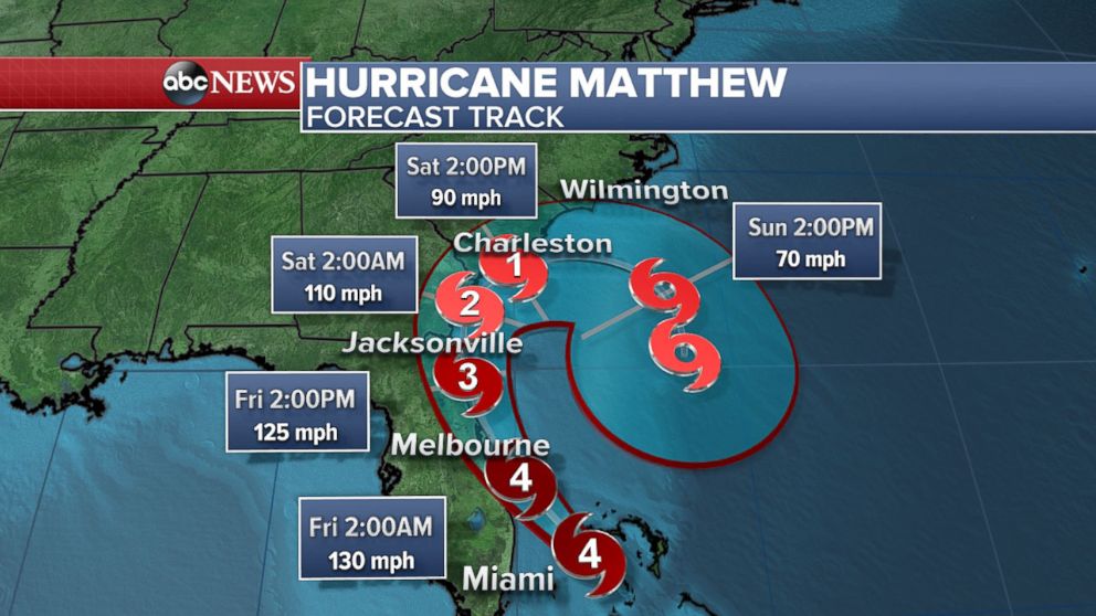 PHOTO: Hurricane Matthew was upgraded to Category 4 on Oct. 6, 2016, as millions in the U.S. were warned that "this storm will kill you." 