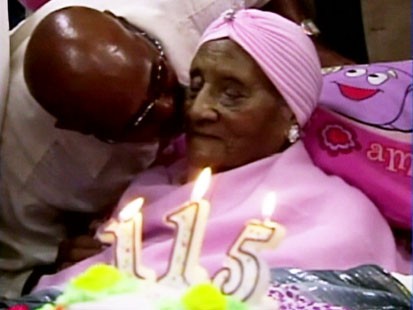 VIDEO: Gertrude Baines turns 115 years old.