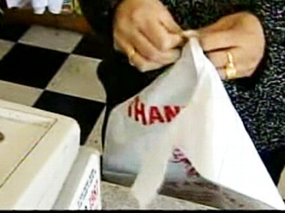 Video: California considers banning plastic bags from stores.