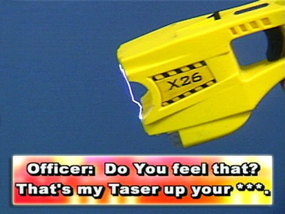 VIDEO: Two police officers are discipliners for their use of Tasers.