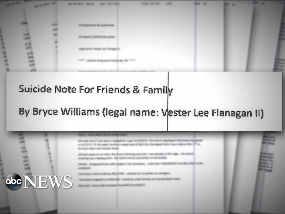 PHOTO: Vester Lee Flanagan II, the suspect in the Virginia shootings of a news reporter and cameraman, faxed a 23-page document to ABC News.