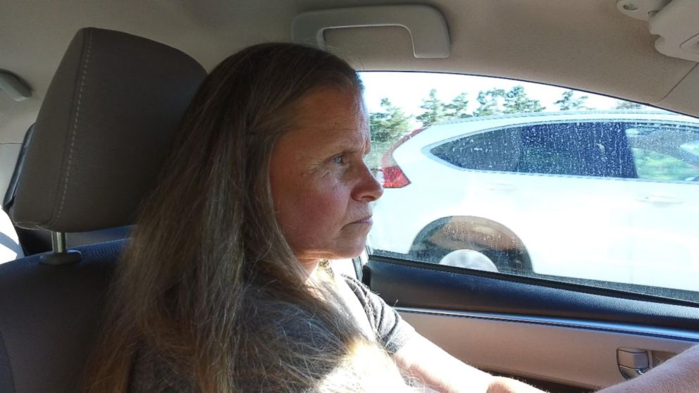 Leslie McCowen is seen here driving to the Old Colony prison to see her husband, Christopher McCowen.