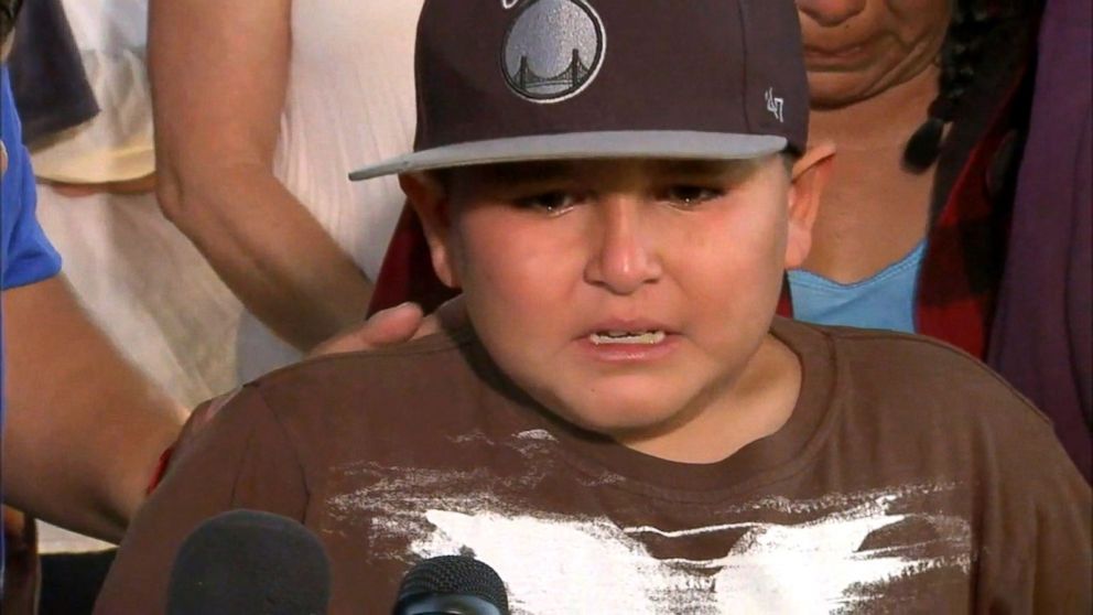PHOTO: Vincent Valenzuela, 9, said in a news conference that he really wished his father could be with him after his father was put into a medically-induced coma following an altercation with police in Anaheim, California, on July 2, 2016. 