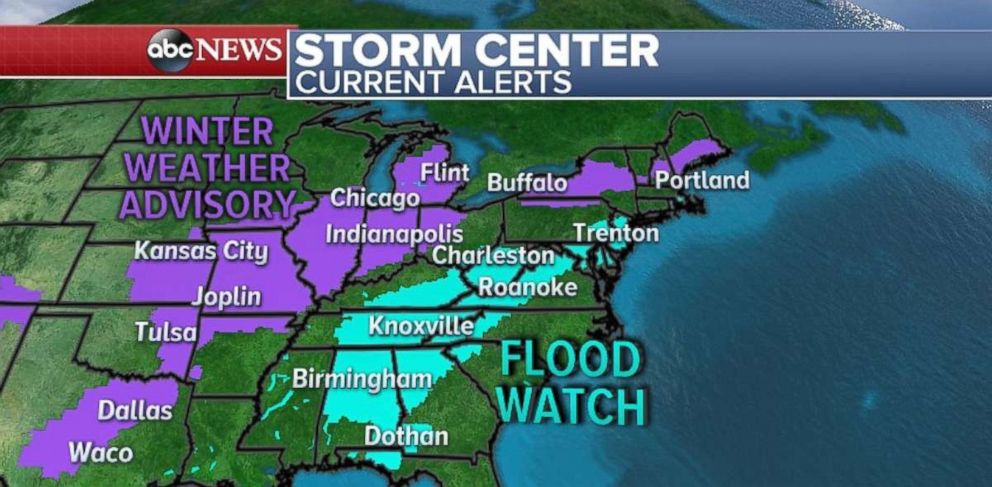 PHOTO: There are winter weather advisories for parts of the Midwest.