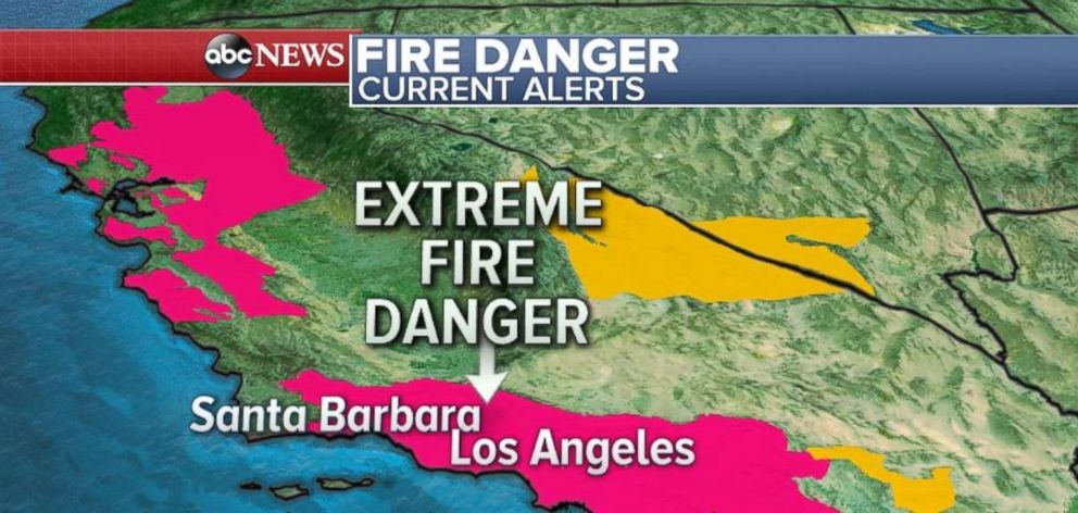 PHOTO: There's an extreme fire danger in Southern California.