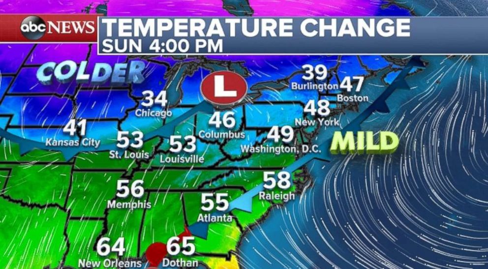 PHOTO: Mild temperatures are in store for the Northeast Sunday.