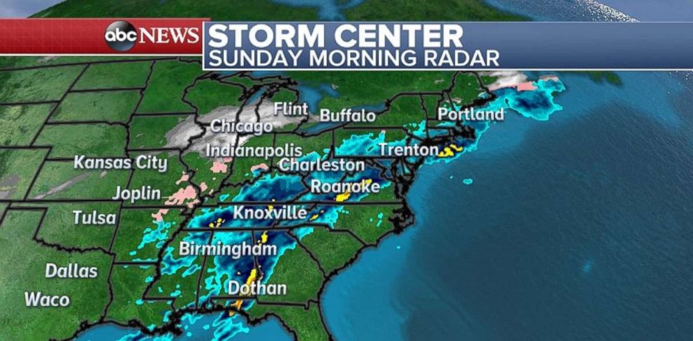 PHOTO: It will be rain on Sunday in parts of the Appalachians.