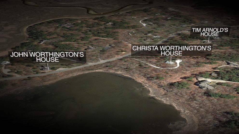 ABC News graphic map of Christa Worthington's home.