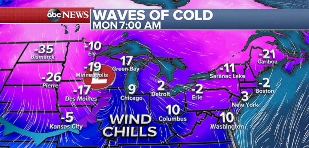 PHOTO: A cold blast is heading to the Northeast and Great Lakes region.