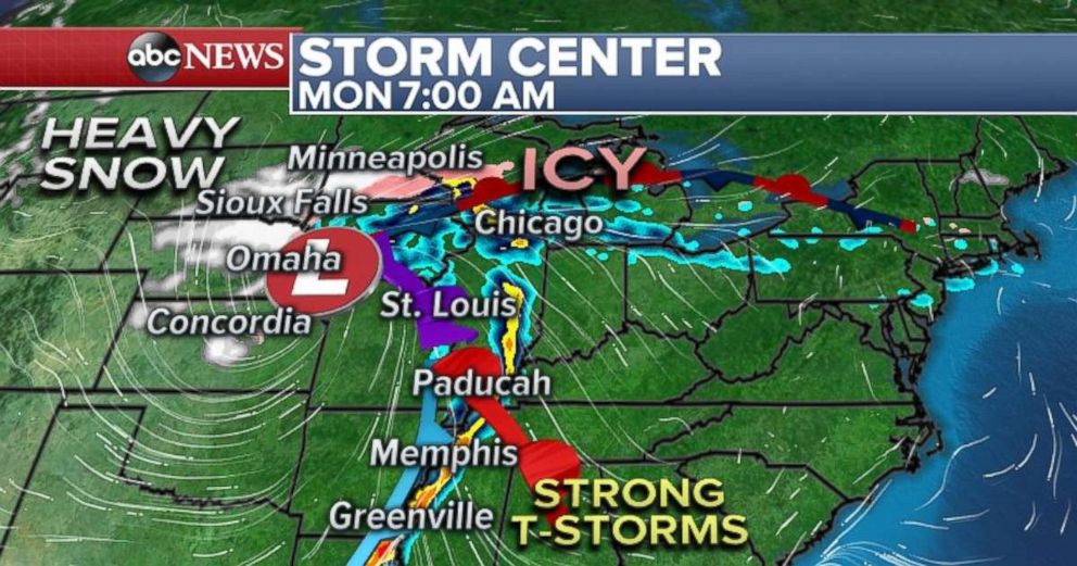 PHOTO: Expect strong thunderstoms in parts of the South.