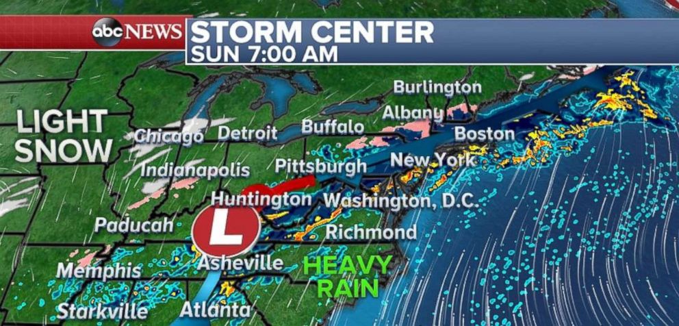 PHOTO: Heavy rain is expected in the Northeast.