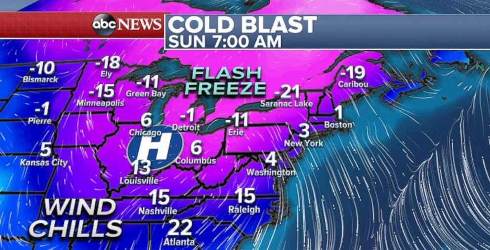 PHOTO: A blast of cold air is headed to the Northeast.