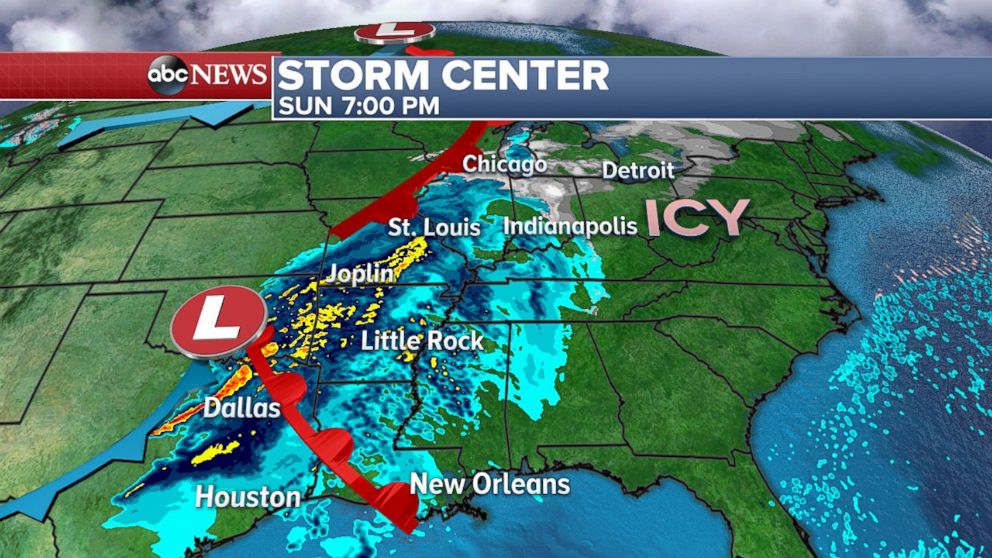 PHOTO: Part of the Midwest can expect precipitation on Sunday.