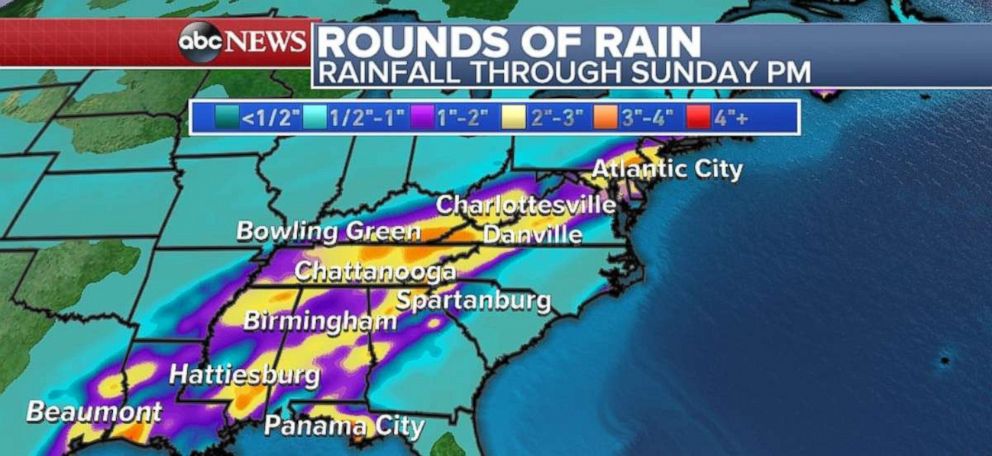 PHOTO: The Appalachians will experience rain this weekend.