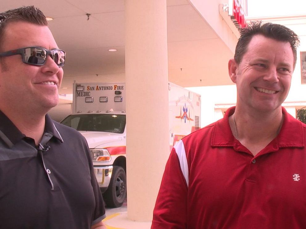 Joe Smarro and Ernie Stevens, shown here during an interview with Nightline, are part of a specialized team with the San Antonio Police Department known as the San Antonio Mental Health Unit.