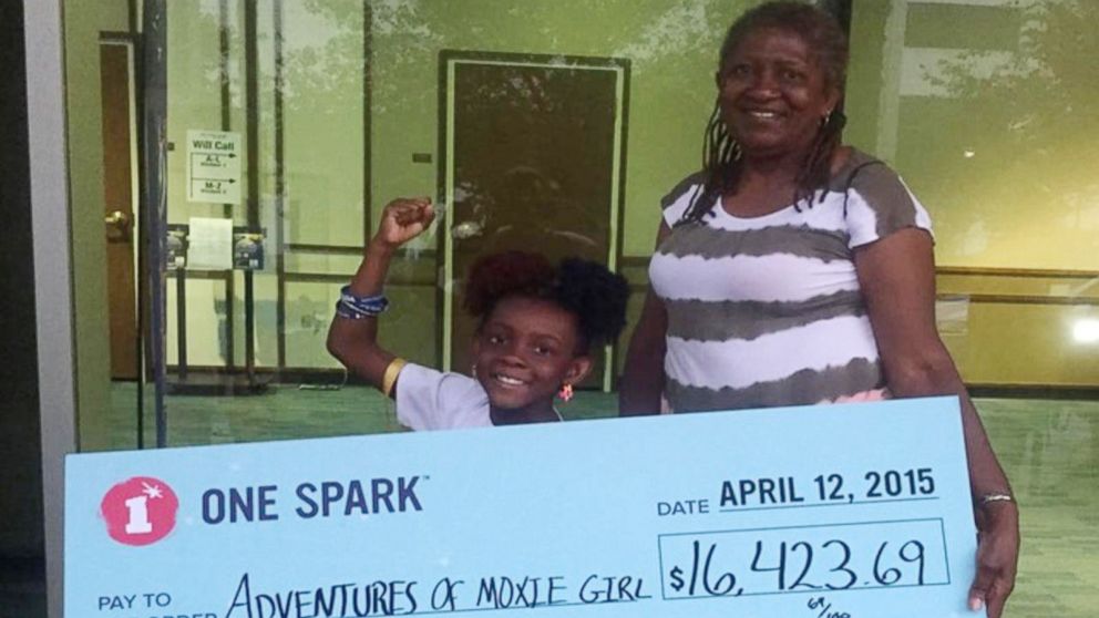 Natalie McGriff won $16k with the comic book "The Adventures of Moxie Girl", that she created with her mom, Angie Nixon.