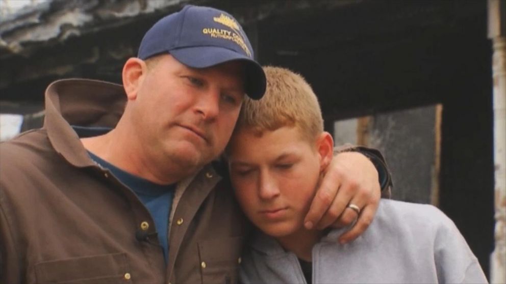 PHOTO: Jeb Luken, 14, helped his brothers escape after a fire engulfed their home in the middle of the night.