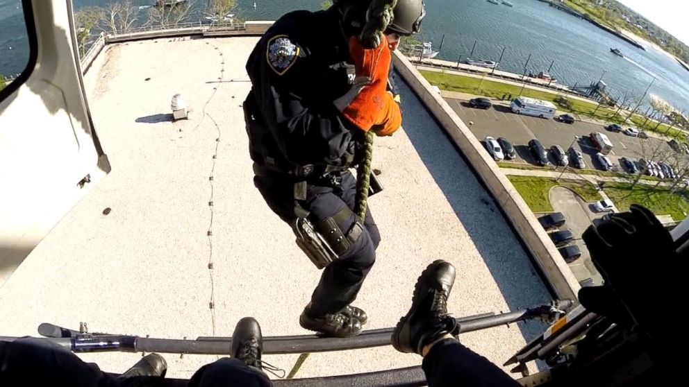 PHOTO: NYPD officers participate in a counterterrorism drill in late June 2016.