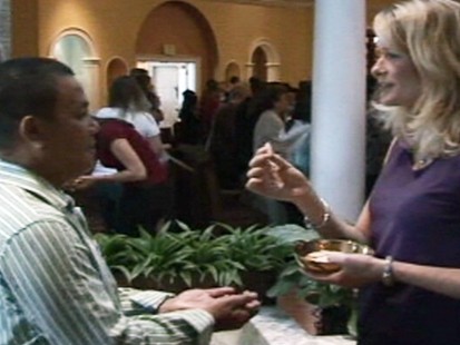 VIDEO: Swine flu precautions during church mass
