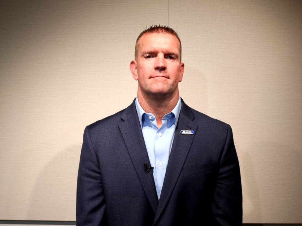 Retired NYPD officer Andy Dwyer is shown here during Nightlines discussion on racial issues.