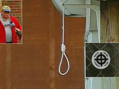 Video: Noose and racist yard art shock locals.