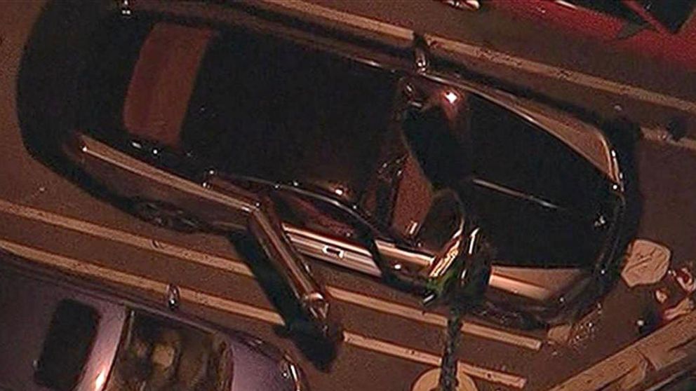 PHOTO: A man sitting inside his Rolls-Royce was shot twice by a gunman riding a bicycle in Hollywood, California, Jan. 16, 2015.