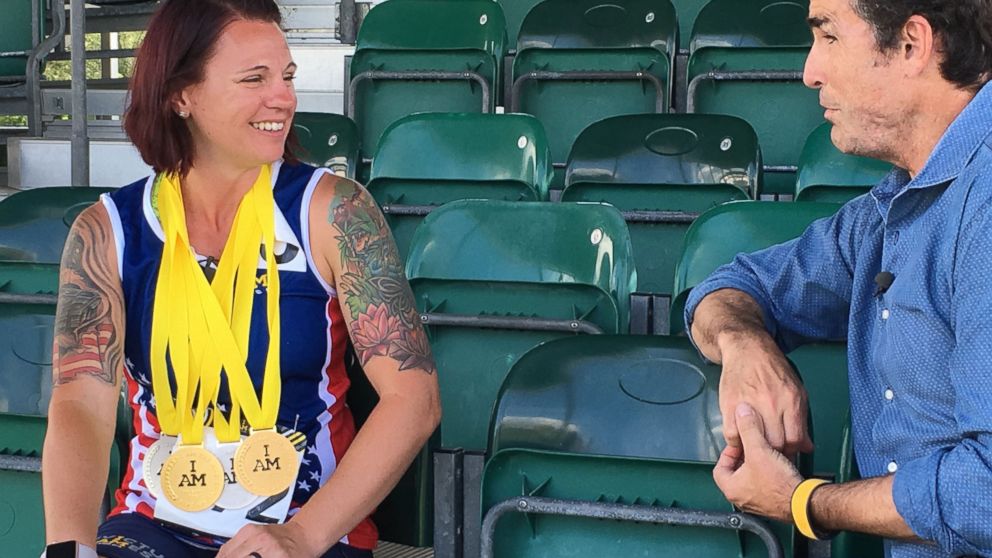 Sarah Rudder became the most decorated competitor at the Invictus Games in Orlando, winning four gold and three silver medals. 