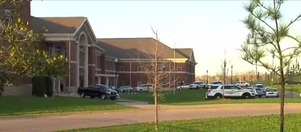 PHOTO: The scene after a shooting at Huffman High School in Birmingham, Alabama, on March 7, 2018.