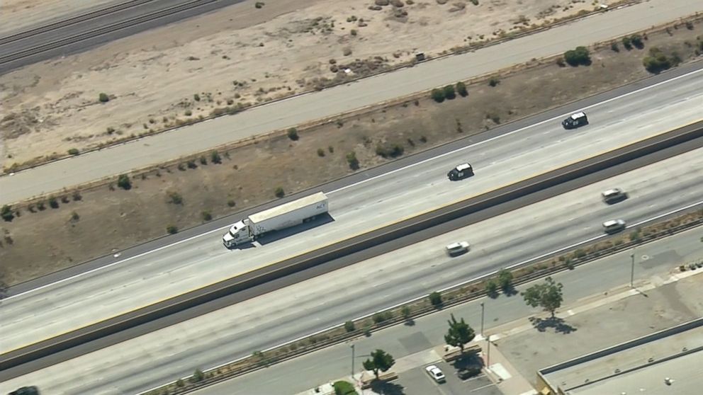 Stolen Semi Truck Leads Officers on Freeway Chase in California - ABC News