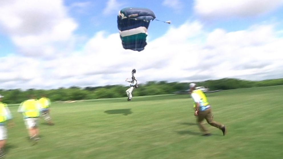 PHOTO: Kevin Burkhart -- owner of Skydive Twin Cities in Baldwin, Minnesota -- began his attempt to complete 300 skydive jumps in 24 hours on June 15, 2016.