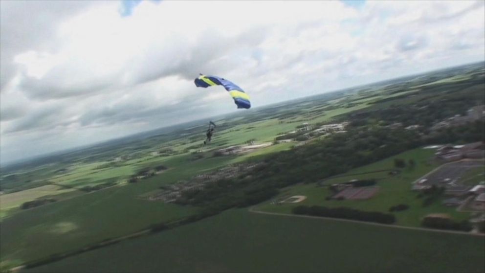 PHOTO: Kevin Burkhart -- owner of Skydive Twin Cities in Baldwin, Minnesota -- began his attempt to complete 300 skydive jumps in 24 hours on June 15, 2016. 