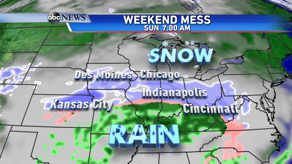 PHOTO: Another weekend storm will bring snow from the the Rockies to New England