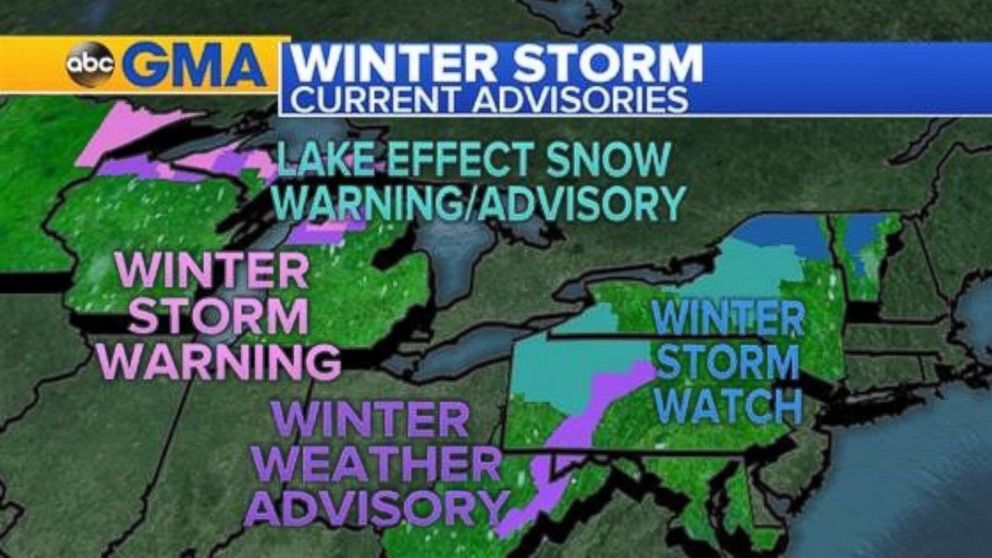 PHOTO: A winter storm is heading toward the Northeast, according to this advisory.