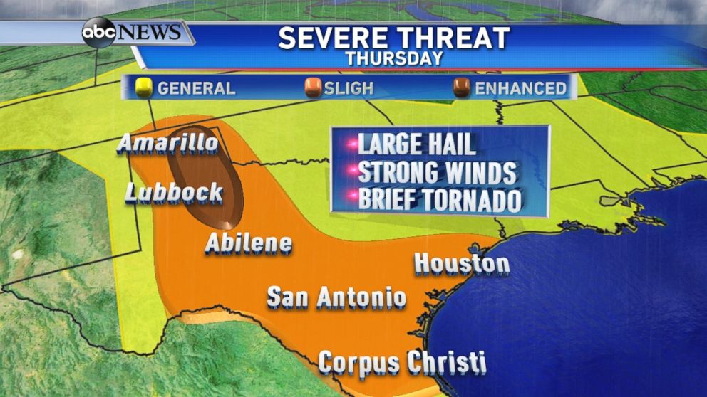 PHOTO: Severe weather ramps up in Texas by Thursday