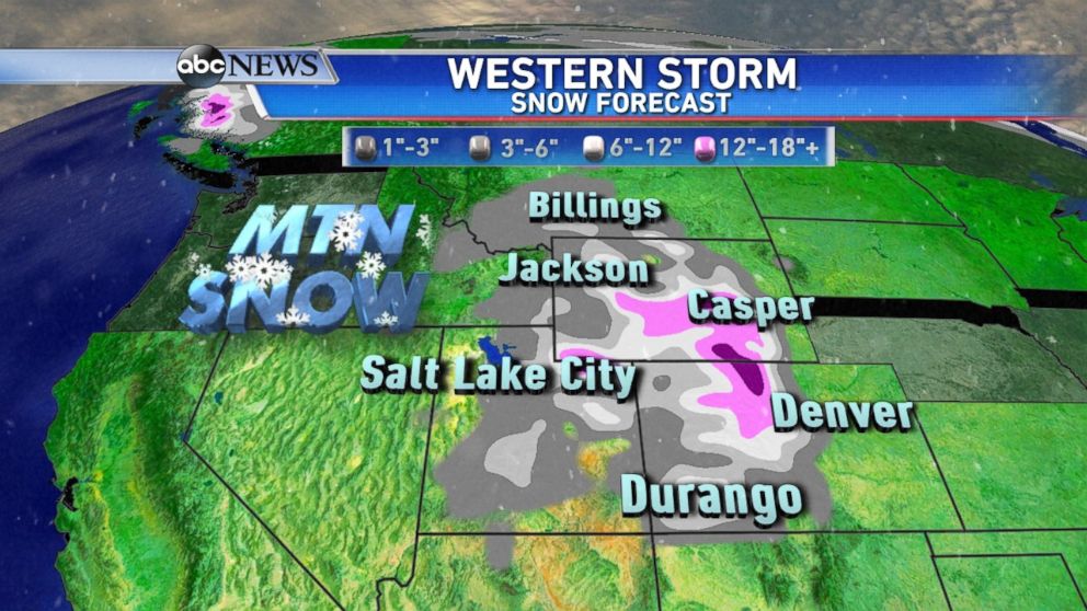 PHOTO: Snow Forecast for the Rockies through this week