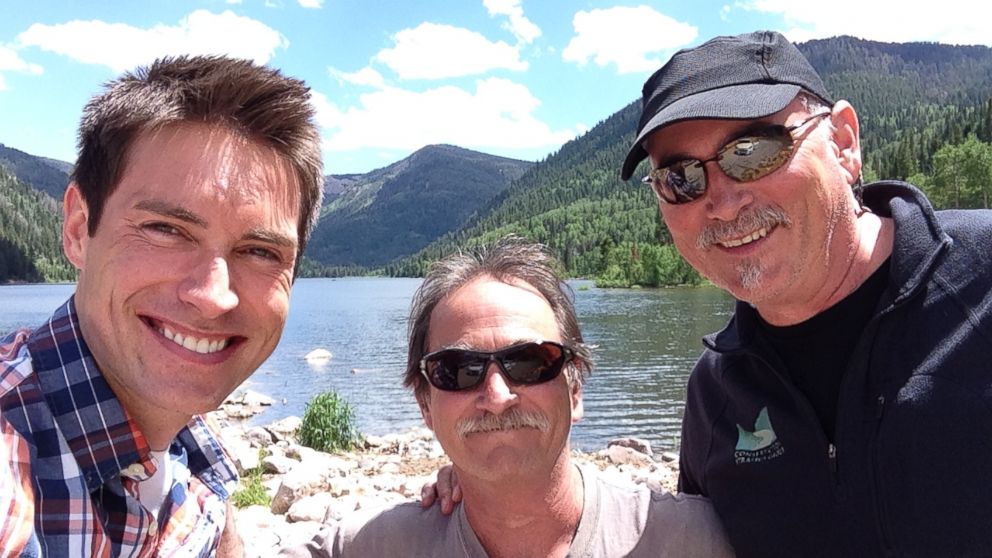 ABC's Whit Johnson (left) is seen here with his father (right) and his uncle (center) in Utah. 