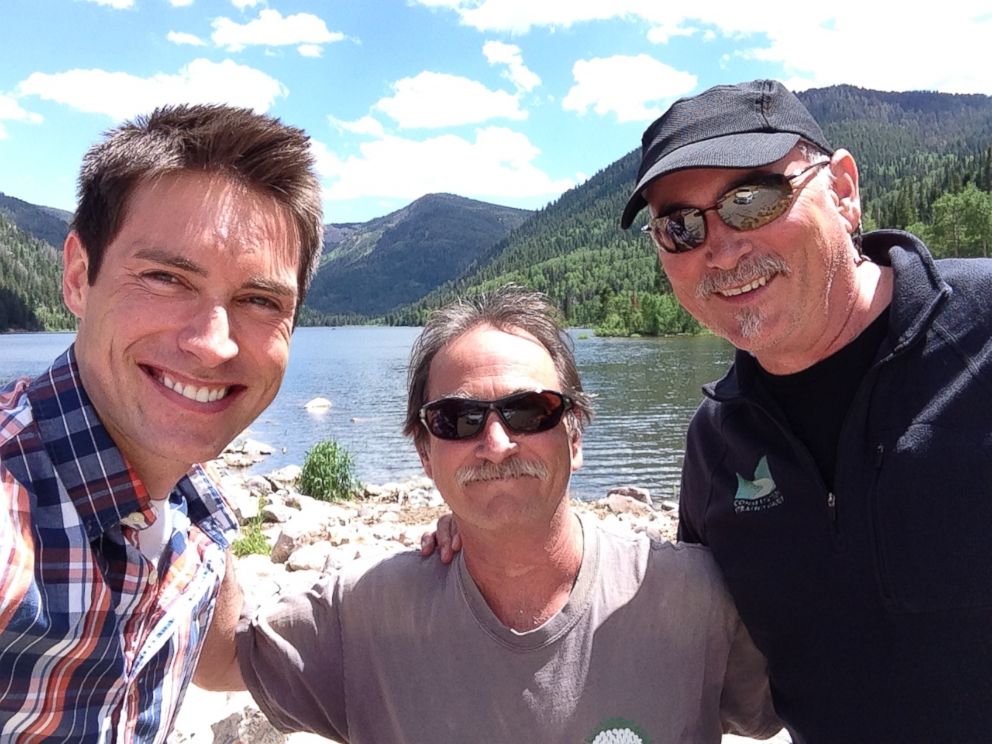 ABC's Whit Johnson (left) is seen here with his father (right) and his uncle (center) in Utah. 