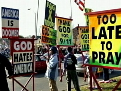 VIDEO: The Supreme Court is set to hear arguments on protests at military funerals.