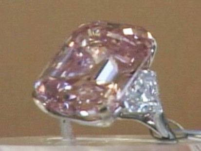 Video: Rare pink diamond up for auction.