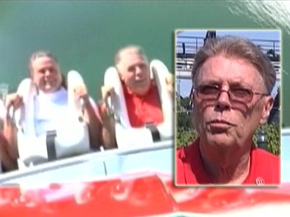 VIDEO: A man challenges TV ad showing a roller coaster rider losing his toupee.