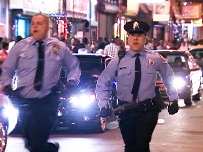 Video: Philadelphia police try to restore order after teens take over streets.
