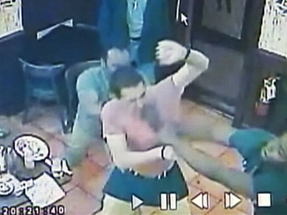 VIDEO: Waiter German Barros was beaten up by diners when he asked to see their IDs.