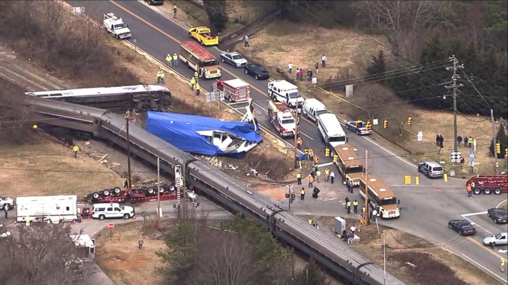 PHOTO: A train crash in Halifax County, North Carolina, March 9, 2015. 