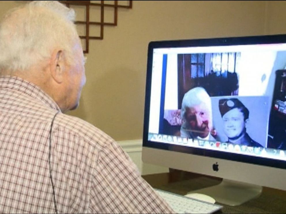 PHOTO: Norwood Thomas recently reunited with Joyce Durrant Morris, a girl he dated while he was deployed outside London, UK during the war after over 70 years apart.