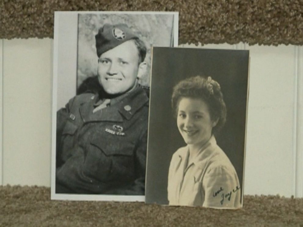 PHOTO: Norwood Thomas recently reunited with Joyce Durrant Morris, a girl he dated while he was deployed outside London, UK during the war, after over 70 years apart.