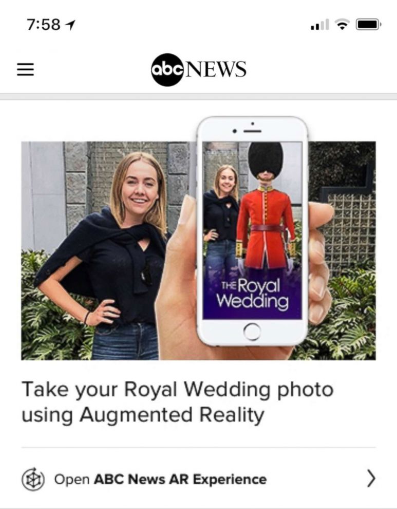 PHOTO: ABC News is bringing iconic symbols of Windsor Castle closer to your home with The Royal Wedding AR Experience. 