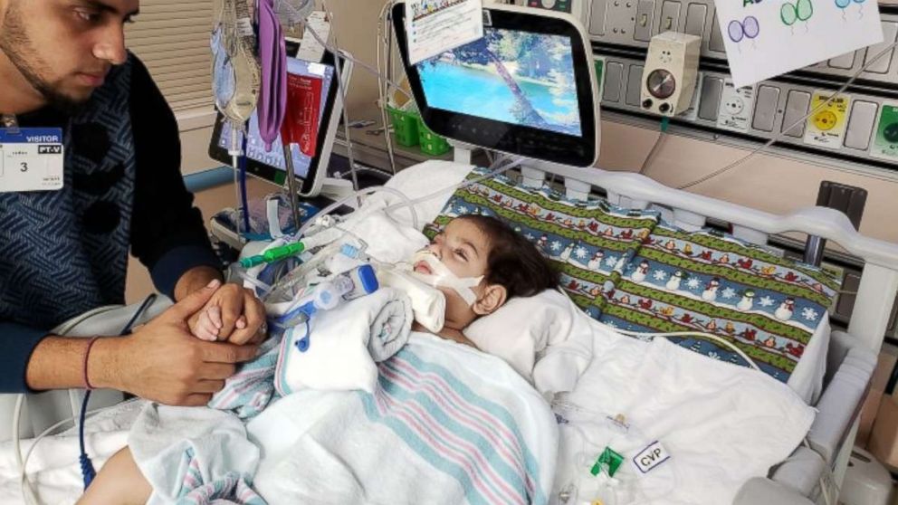 PHOTO: Abdullah Hassan, 2, who suffers from a genetic brain condition, is pictured at UCSF Benioff Children’s Hospital in Oakland, Calif., in an undated handout photo from the Council on American-Islamic Relations' Sacramento Valley chapter.