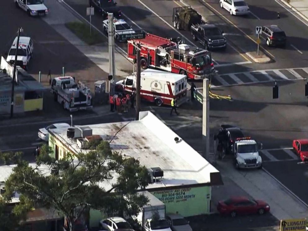 PHOTO: An ambulance was involved in a collision in Tampa, Fla., Nov. 1, 2018, while rushing to the scene of an incident in which multiple children were hit by a car, police said.