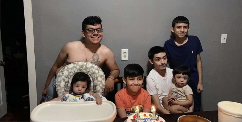 PHOTO: Adam Toledo, standing on the right, is pictured with this family on his brother Anthony's 11th birthday, July 2, 2020.