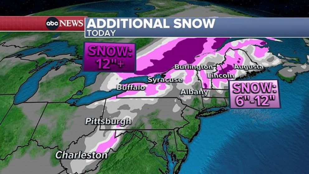 PHOTO: Snowfall totals could approach 2 feet in some areas on Jan. 17, 2022.